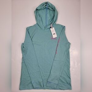 NEW VINEYARD VINES Whale Logo Long Sleeve Hoodie T-Shirt Youth Large Unisex NWT